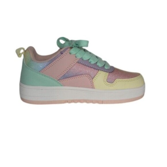 Link Rexx 02K Little Girl's Lace Up Low Top Sneakers Size 12 Pink/Mint NIB - Picture 6 of 9